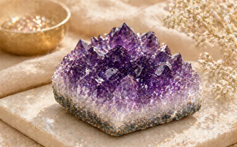 Raw amethyst cluster